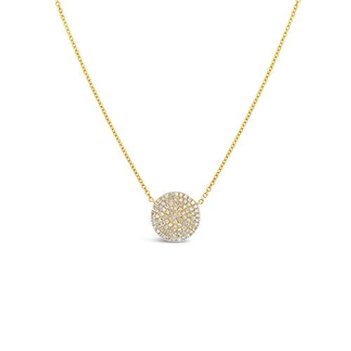 Delicate Diamond Disc Necklace