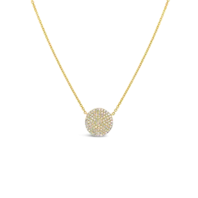 Delicate Diamond Disc Necklace