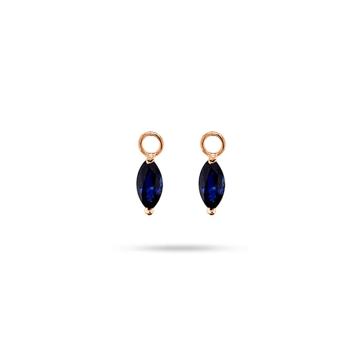 Detachable Blue Sapphire Marquise Only Drops