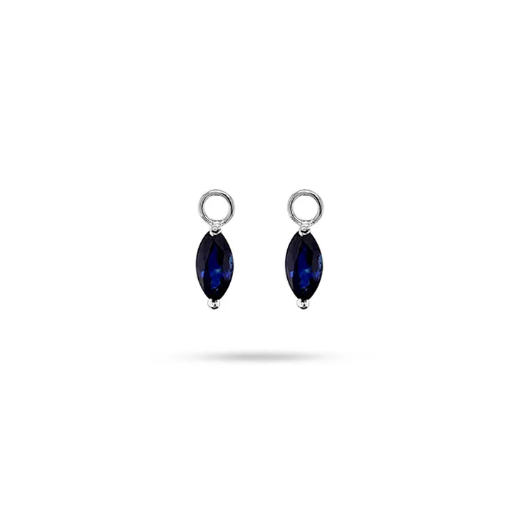 Detachable Blue Sapphire Marquise Only Drops