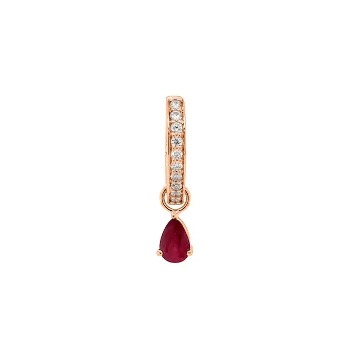 Detachable Ruby Pear Only Drops