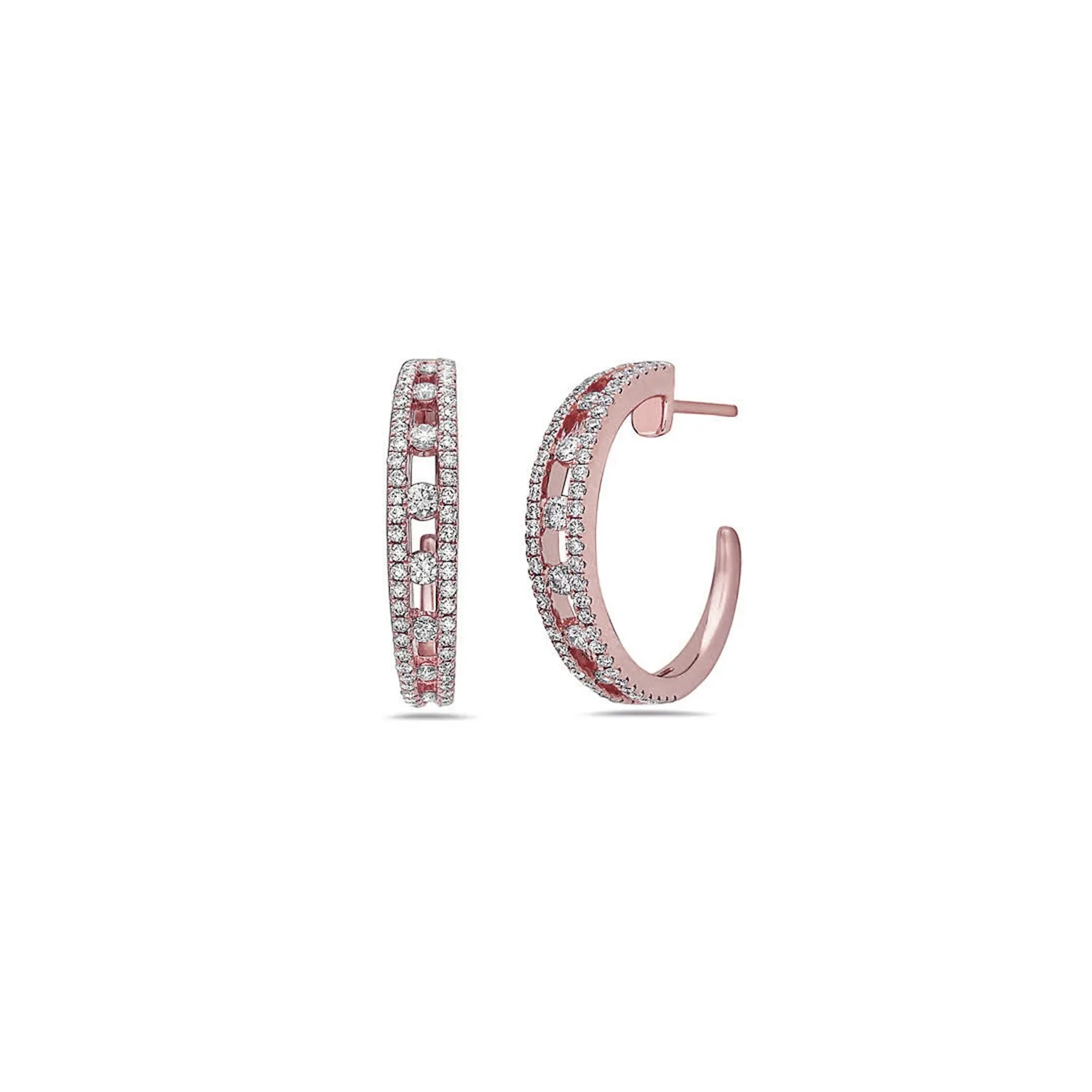 Diamond Air Hoop Earring