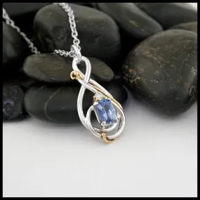 Diamond and Tanzanite Pendant