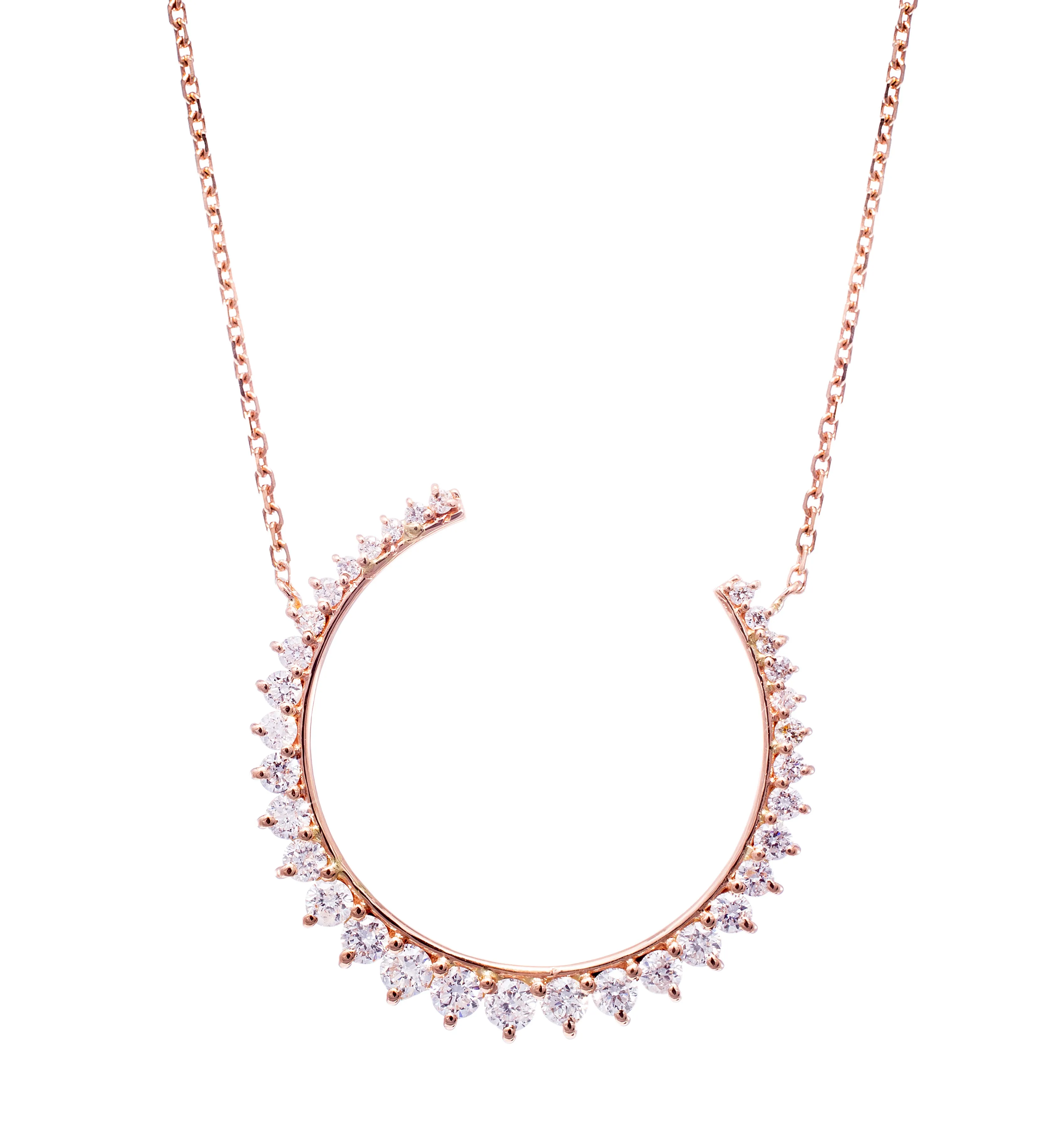 Diamond Horse Shoe Necklace