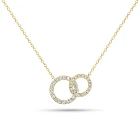 Diamond Interlocking Circles Necklace