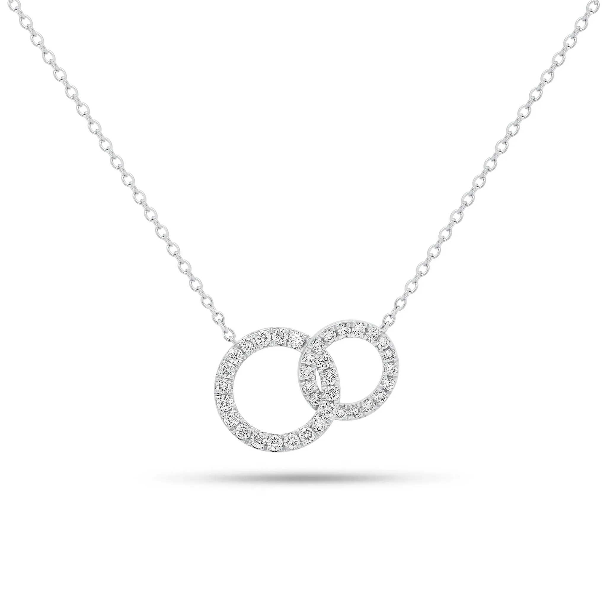 Diamond Interlocking Circles Necklace