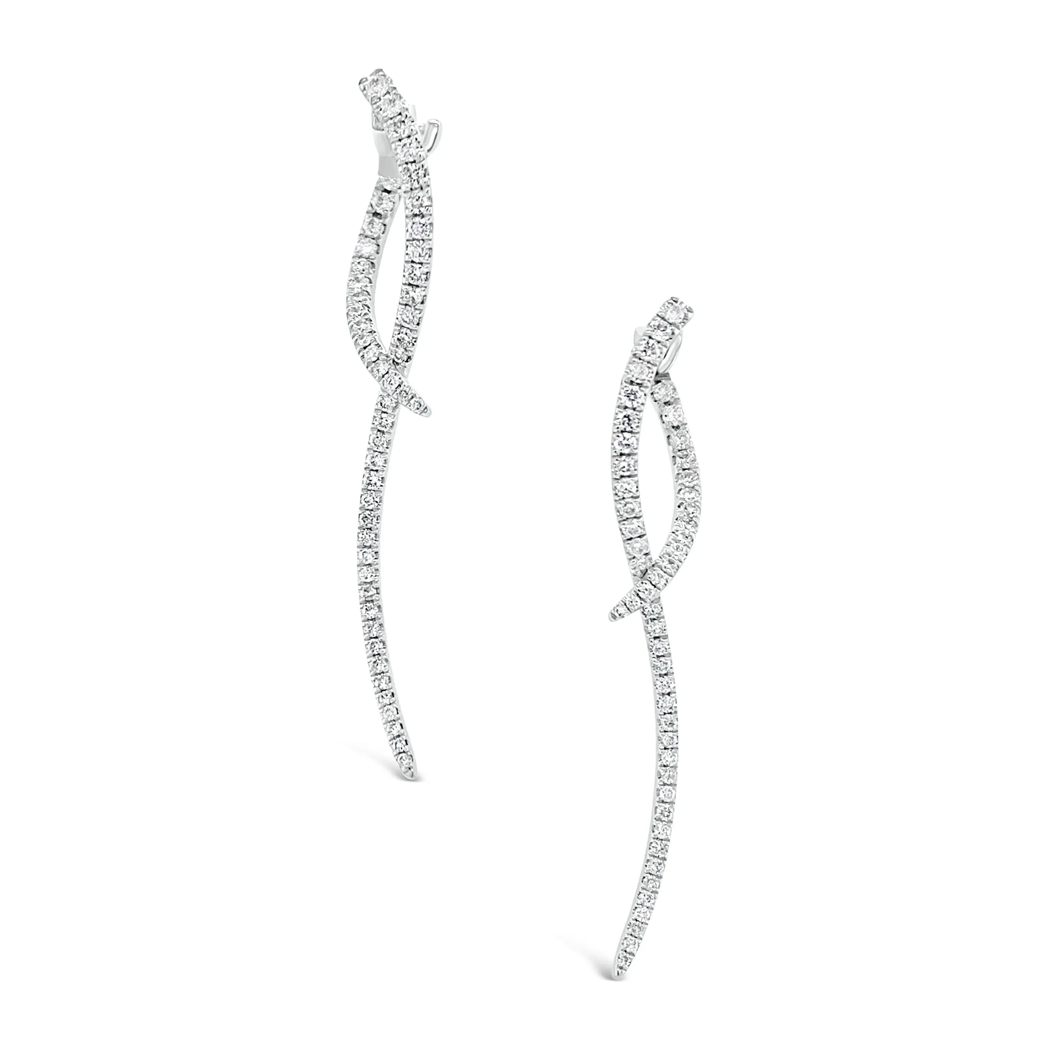 Diamond Intertwined Drip Earrings