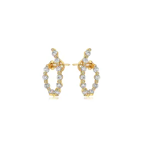 Diamond J-Hoop Classic Earring