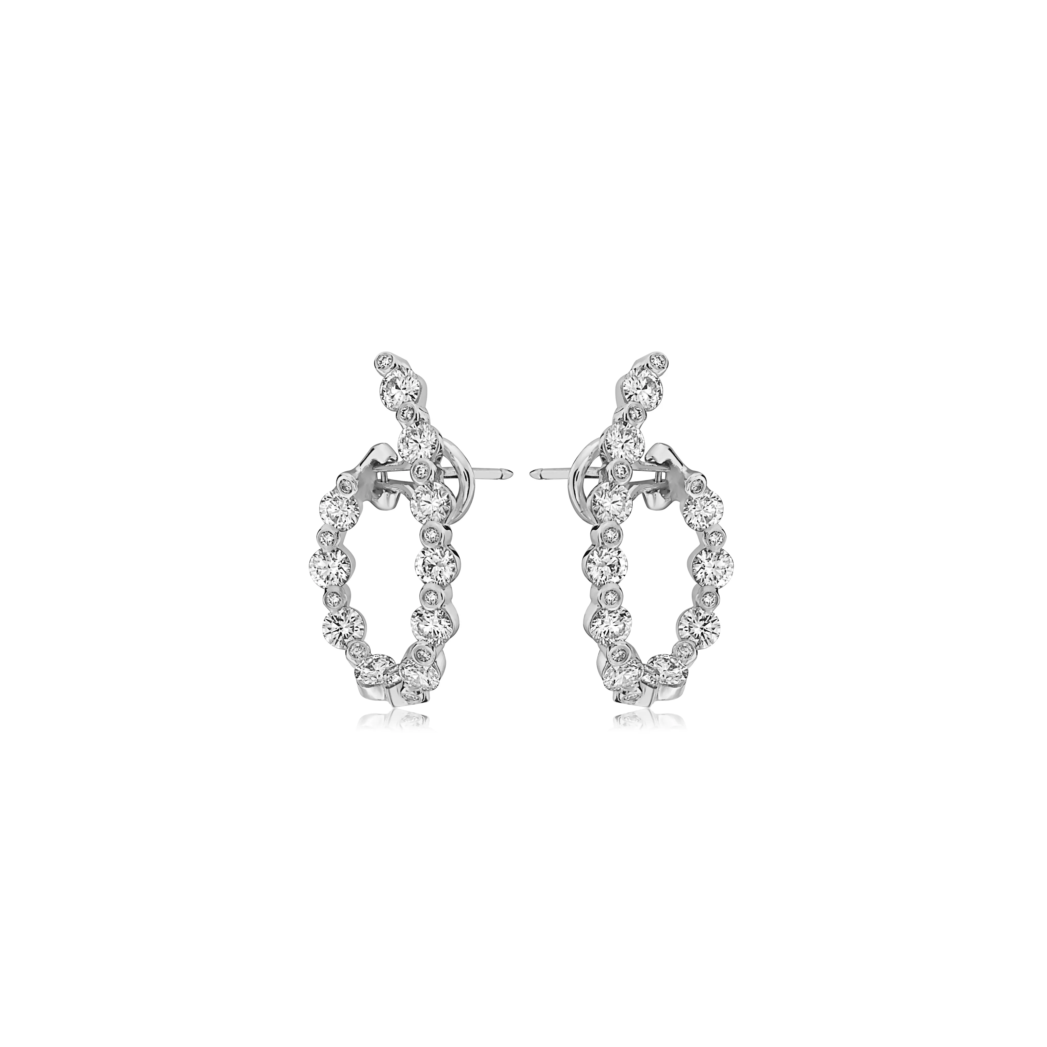 Diamond J-Hoop Classic Earring