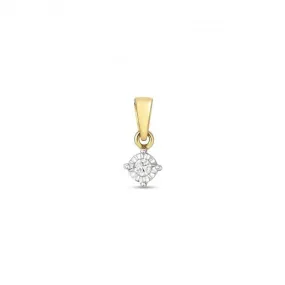 Diamond Jewellery 9ct Gold Diamond Illusion Set Pendant PD110