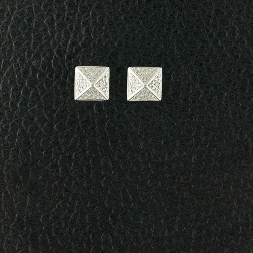 Diamond Pyramid Earrings