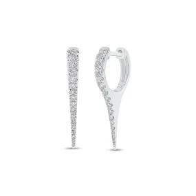 Diamond Spike Huggie Earrings