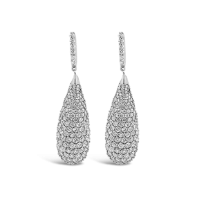 Diamond Teardrop Dangle Earrings