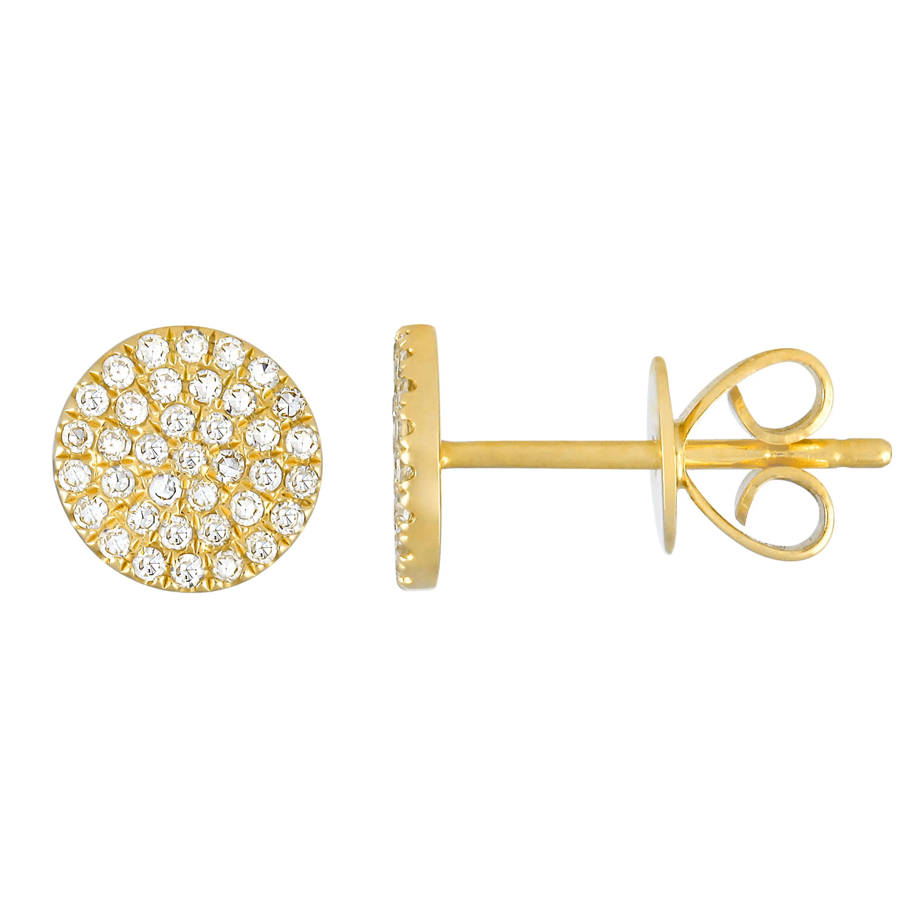 Disc Stud Earrings