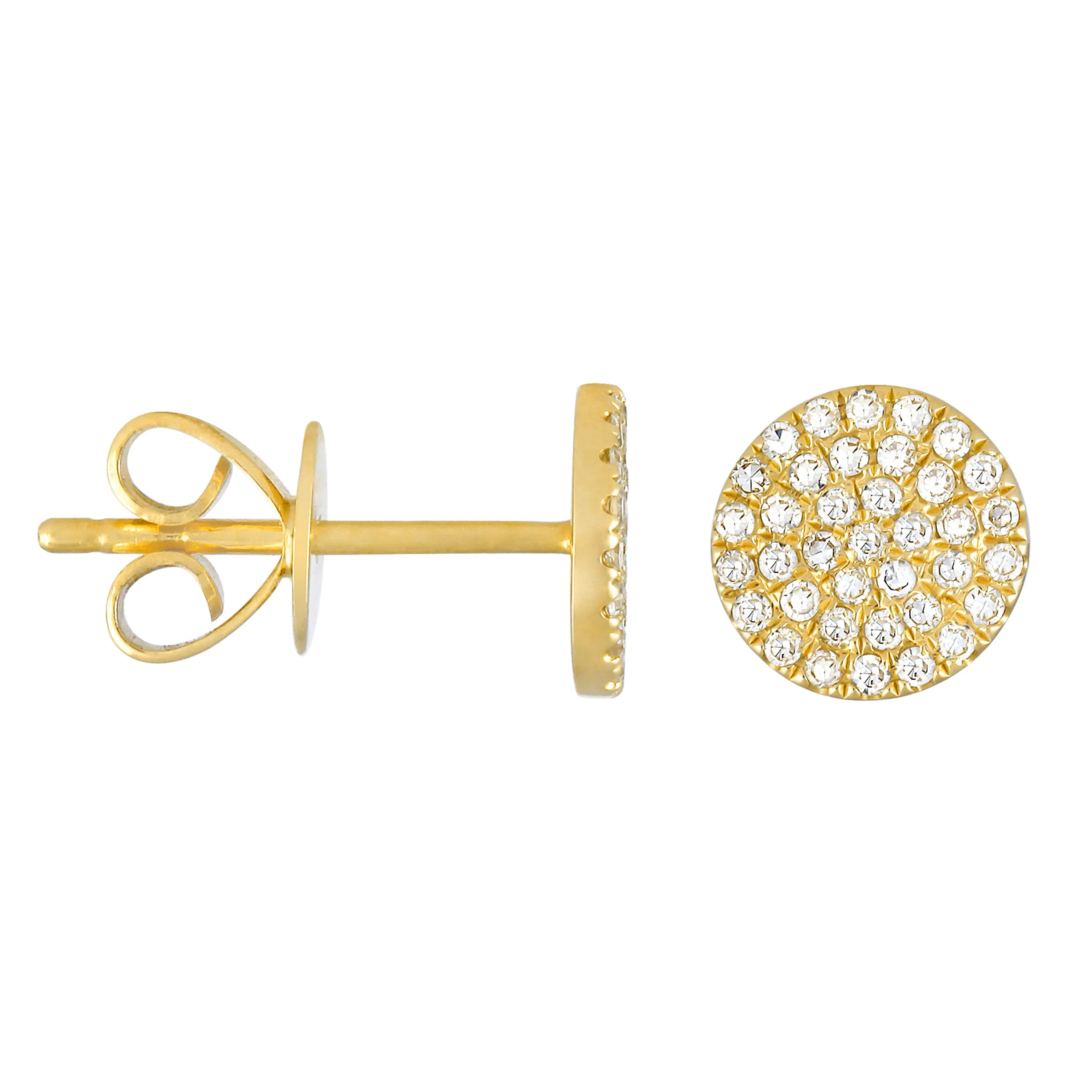 Disc Stud Earrings