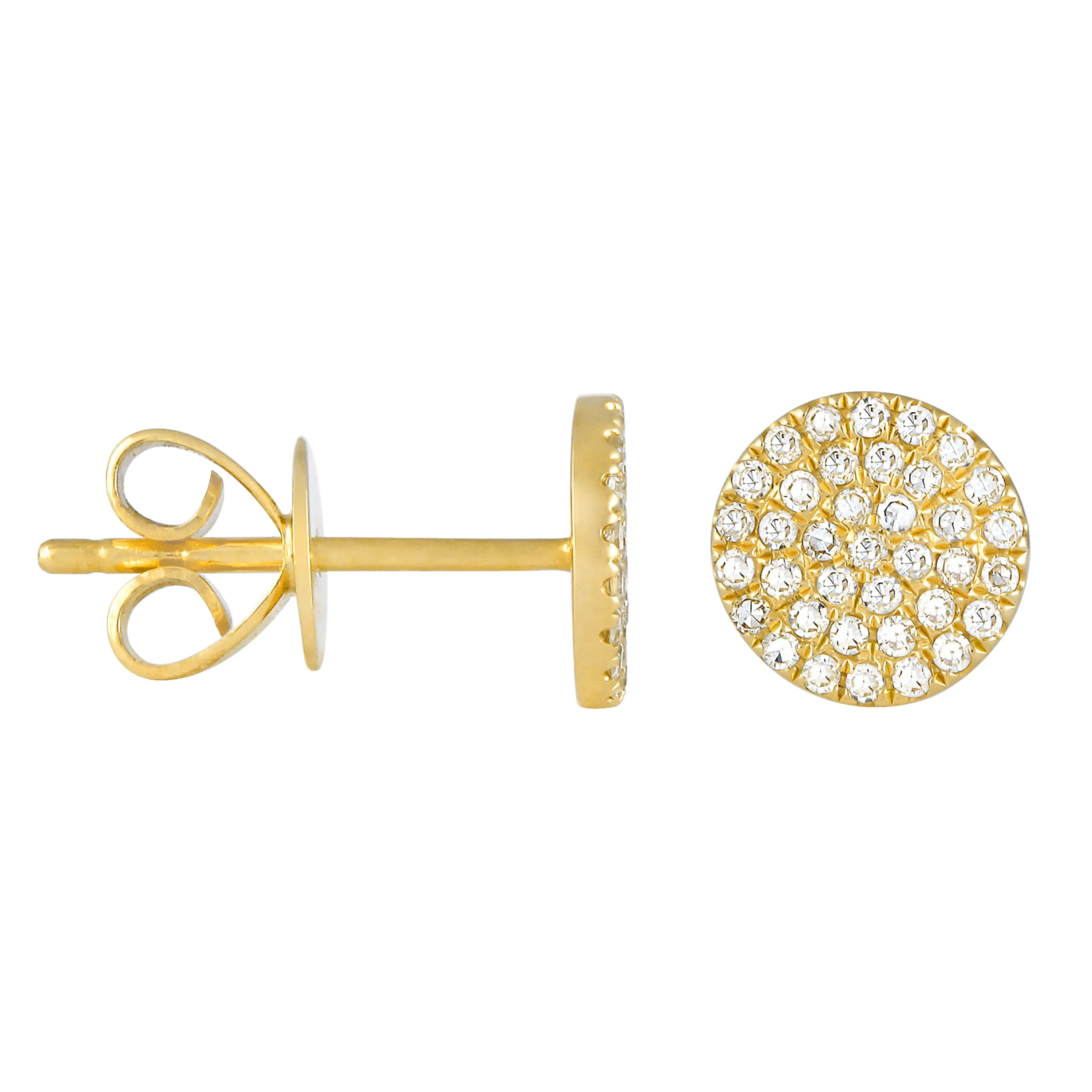 Disc Stud Earrings