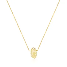 Disney Princess And The Frog Gold Plated Tiana Pearl Pendant On 40cm Chain