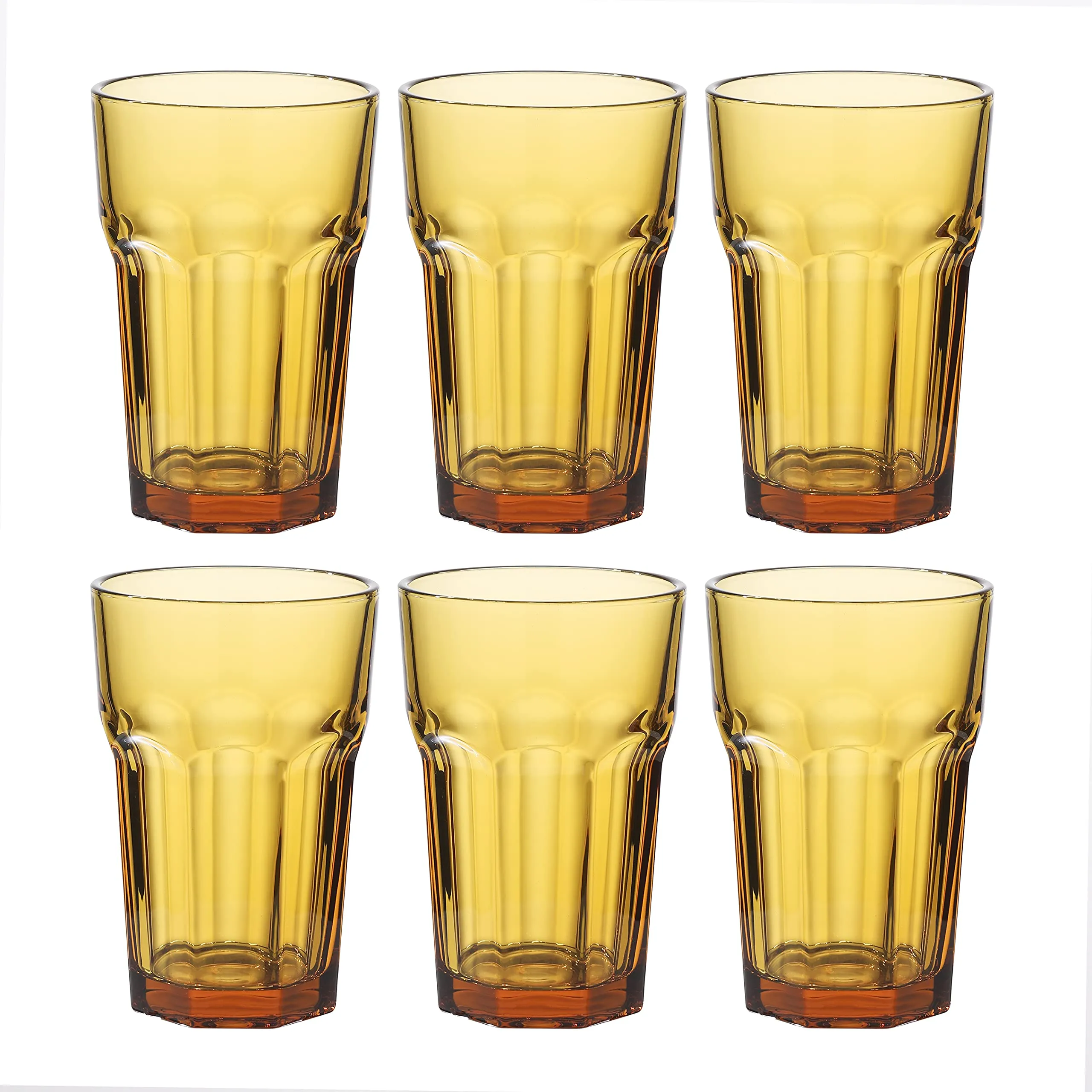 Double Old Fashioned Glasses Beverage Glass Cup,Colored Tumblers and Water Glasses,Set