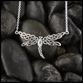 Dragonfly Bar Pendant in Silver