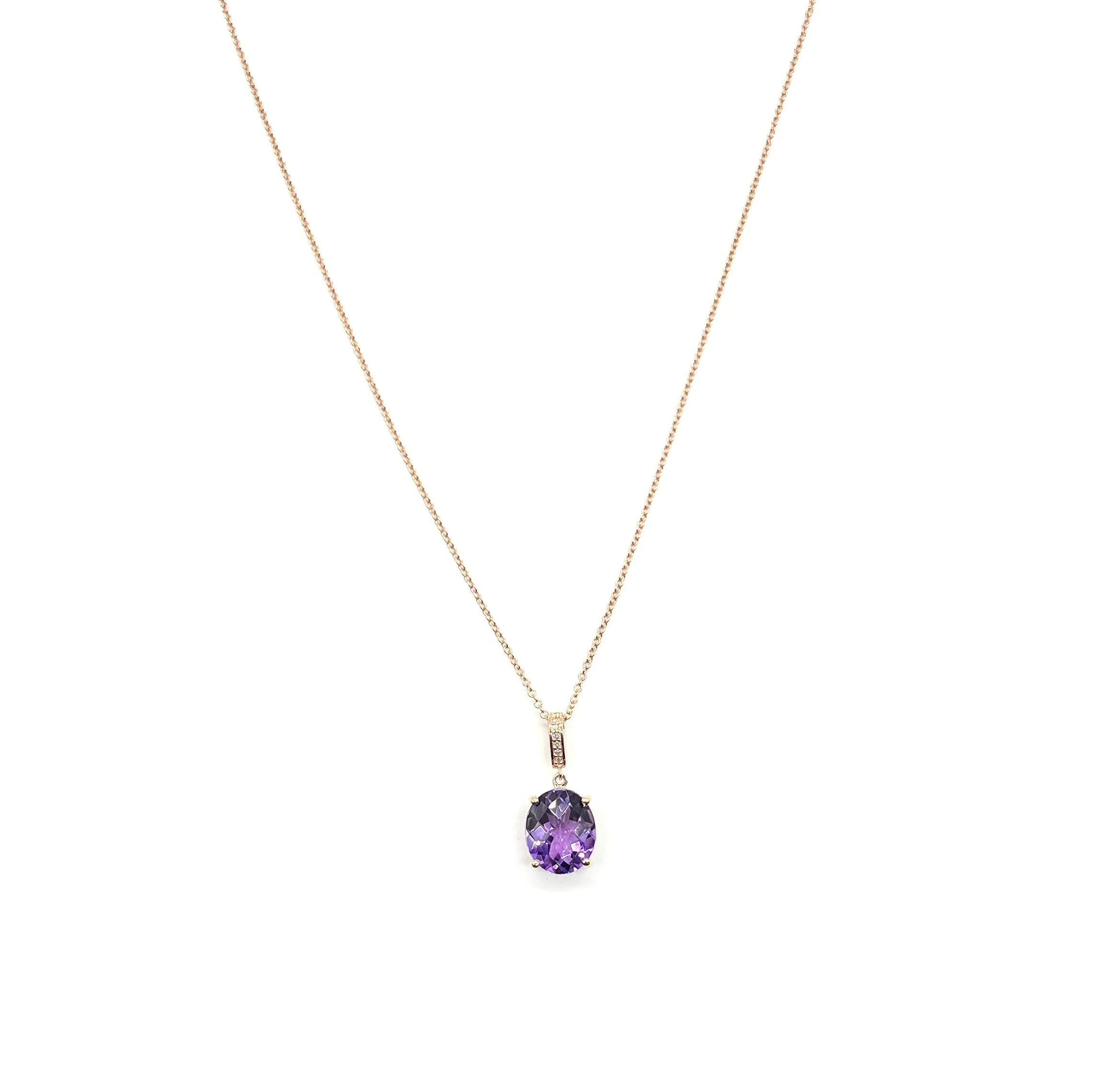 Effy Rose Gold Amethyst Necklace