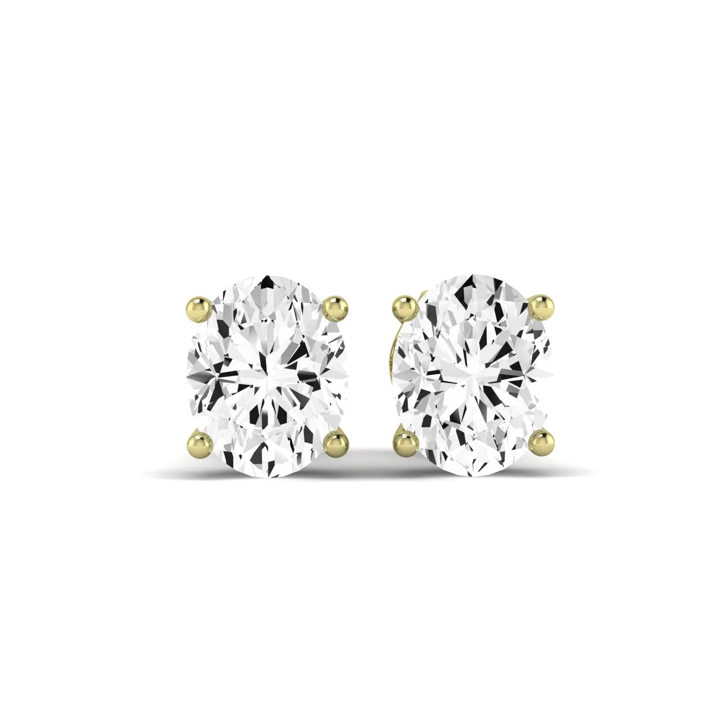 Elowen Oval Cut Lab Diamond Stud Earrings