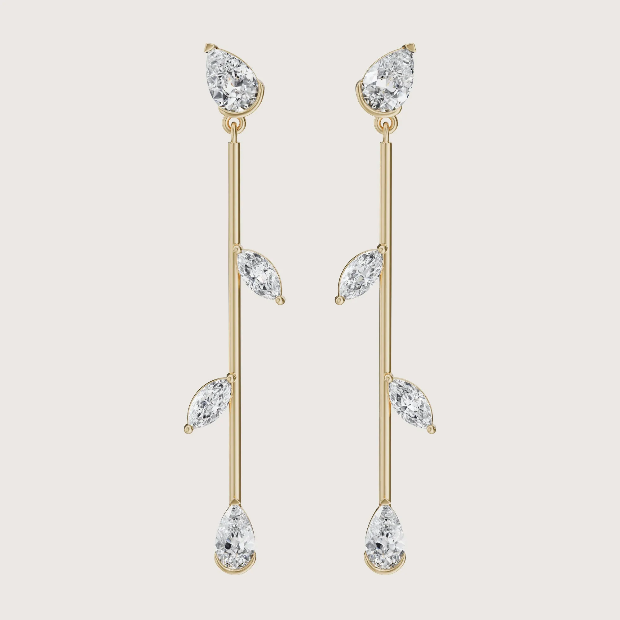 Enigma Drop Diamond Earrings