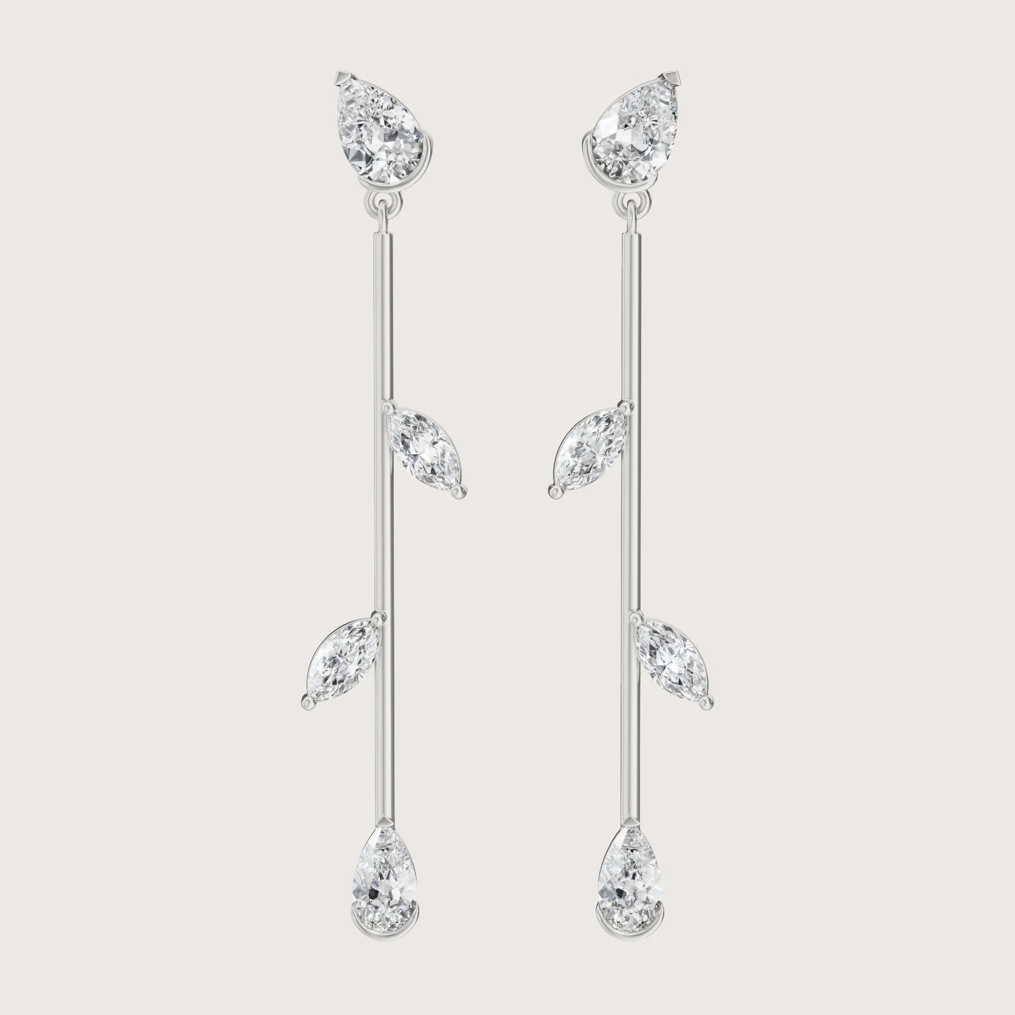 Enigma Drop Diamond Earrings