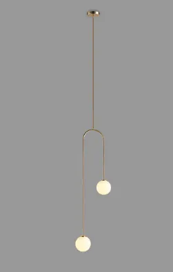 Evert Eye-Catching Minimalist Double Globe Pendant Light