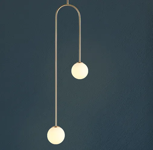 Evert Eye-Catching Minimalist Double Globe Pendant Light