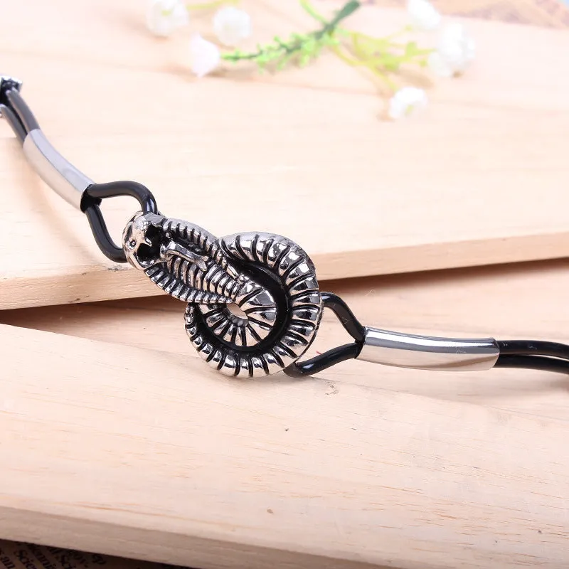 Fashion Cobra Double Tube Alloy Bracelet