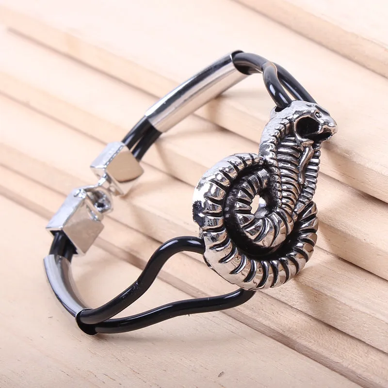 Fashion Cobra Double Tube Alloy Bracelet