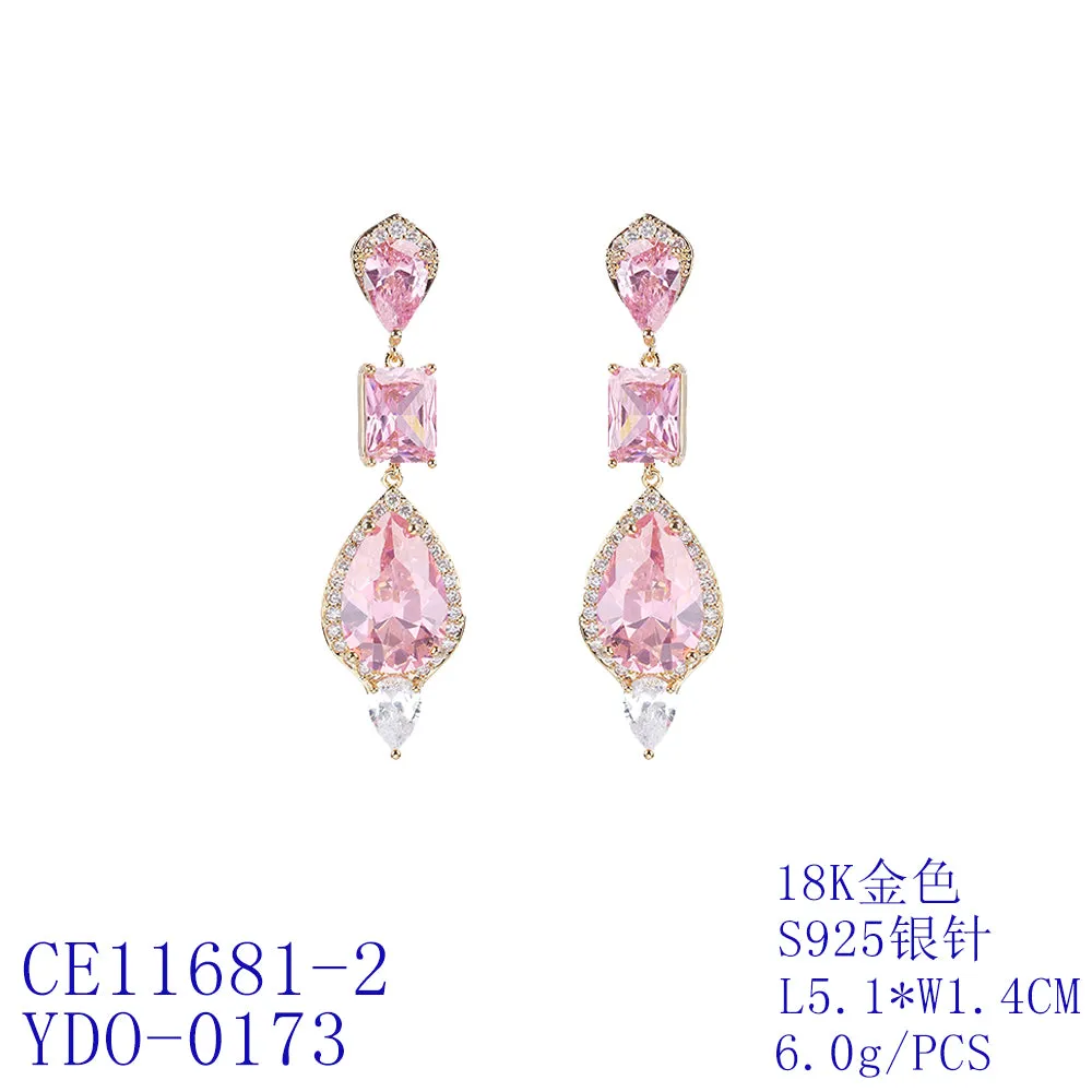 Fashion Zircon Water Drop Earring, Women's Girl's Gatherings Jewelry CE11681