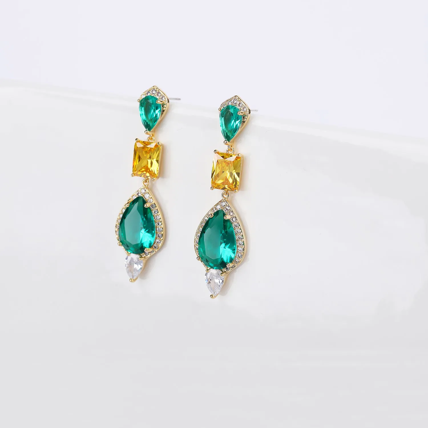 Fashion Zircon Water Drop Earring, Women's Girl's Gatherings Jewelry CE11681