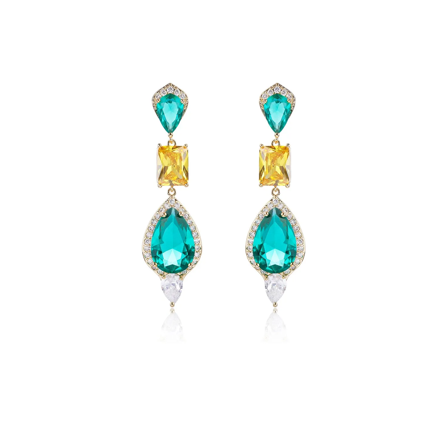 Fashion Zircon Water Drop Earring, Women's Girl's Gatherings Jewelry CE11681