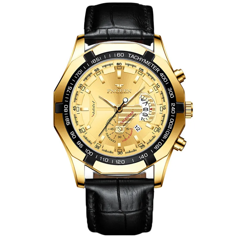 Fenzun Watch Waterproof Non-Mechanical Watch Large Dial Watch Oversized New Concept Calendar Watch Creative Technology