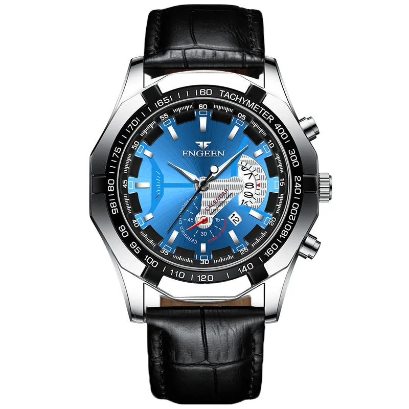 Fenzun Watch Waterproof Non-Mechanical Watch Large Dial Watch Oversized New Concept Calendar Watch Creative Technology