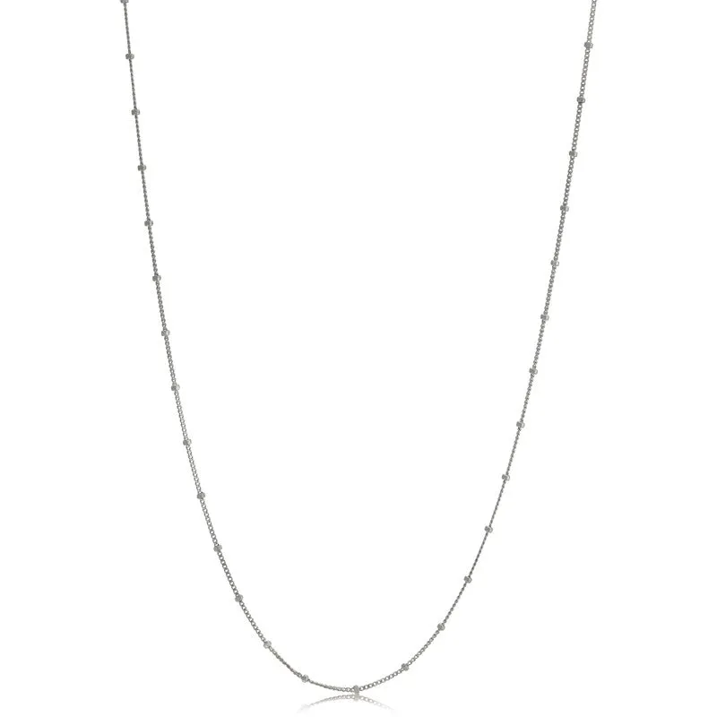 Fine Bubble Chain Necklace, Silver