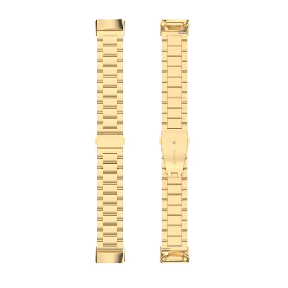 Fitbit Charge 5 triple bead stainless steel watch strap - Gold