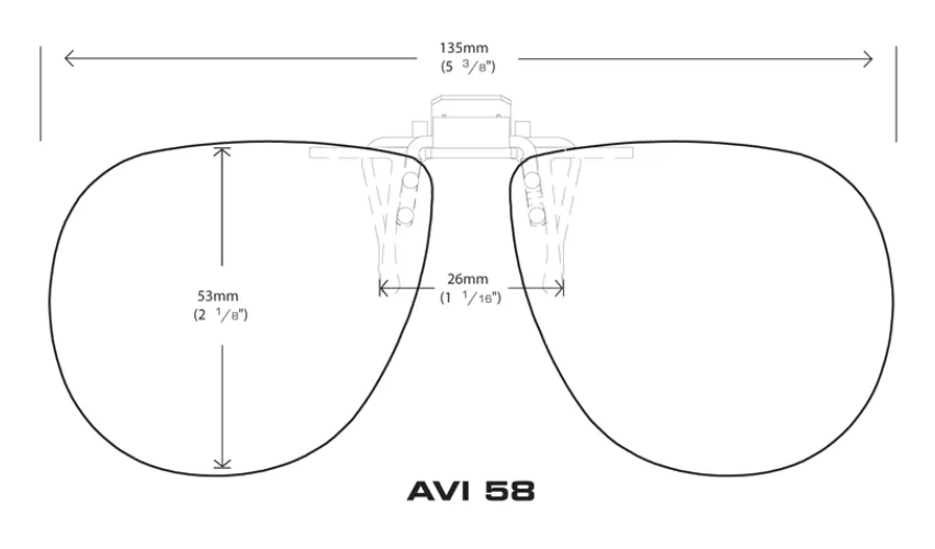 Flip-Ups Aviator 58 Polarized Yellow (LF701Y)