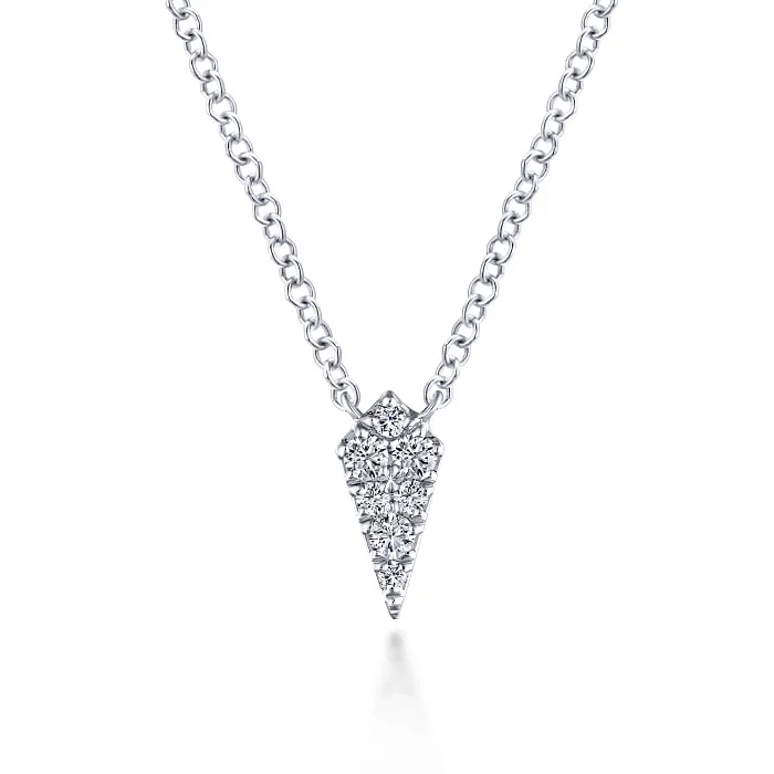 Gabriel & Co. Kite Shaped Pave Diamond Pendant