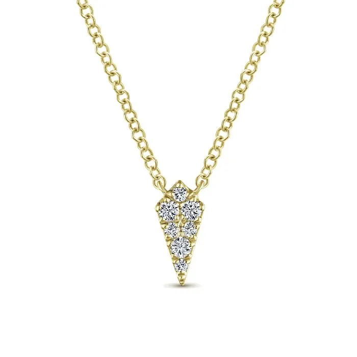 Gabriel & Co. Kite Shaped Pave Diamond Pendant