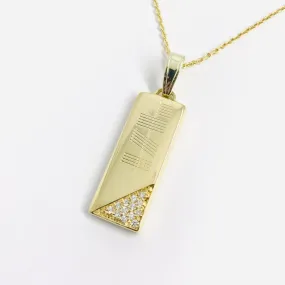 Gap of Dunloe Gold Ingot Ogham Pendant