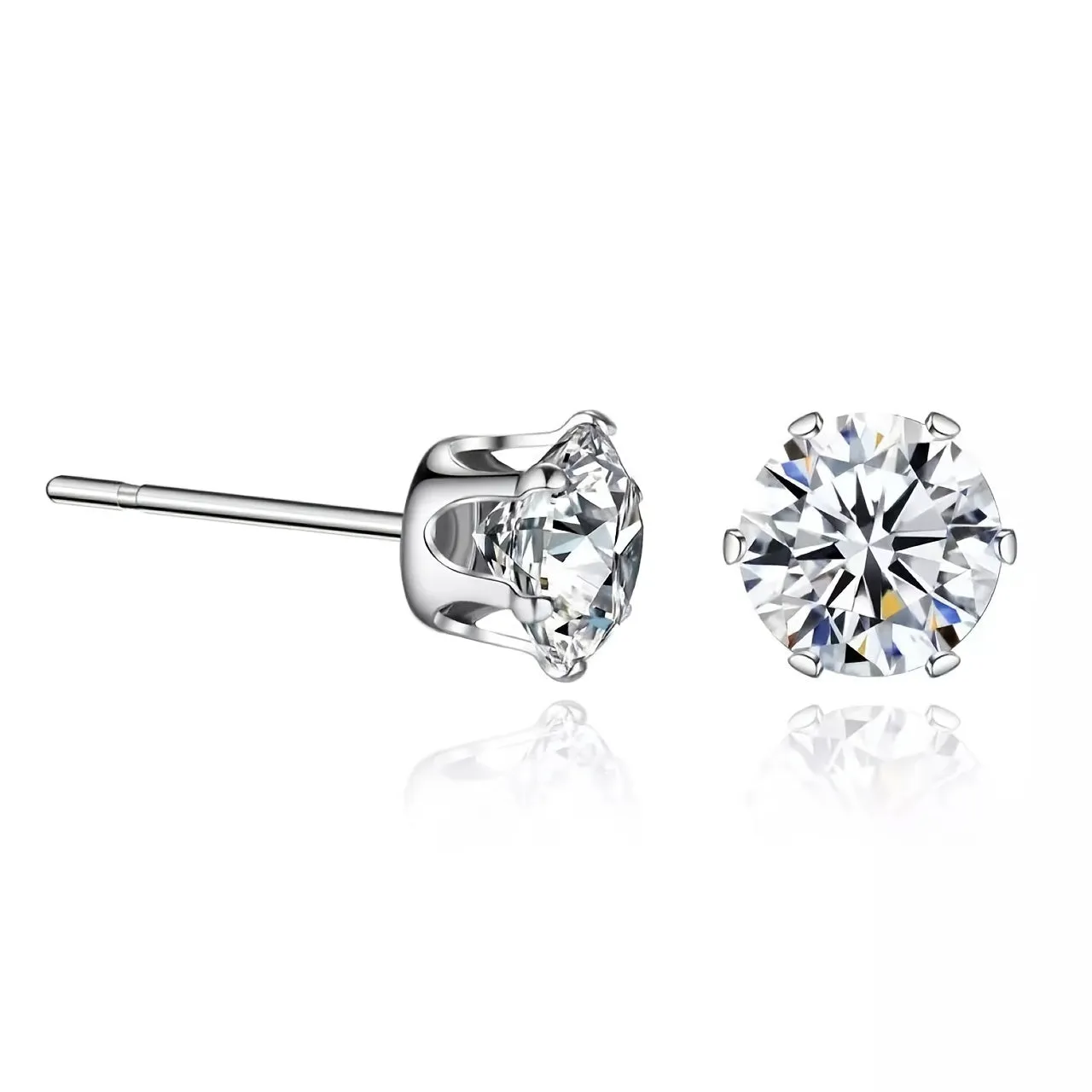 Glimmering 18K Gold Plated Steel Stud Earrings  Hypoallergenic