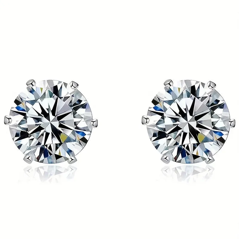 Glimmering 18K Gold Plated Steel Stud Earrings  Hypoallergenic