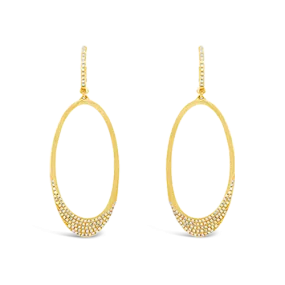 Gold & Diamond Dangle Earrings