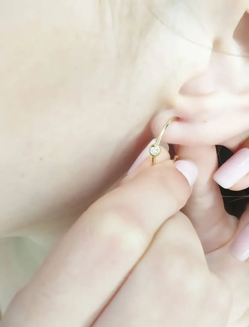 Gold Earrings With Diamonds