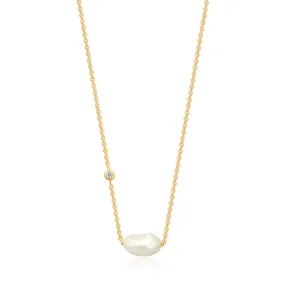 Gold Pearl Necklace