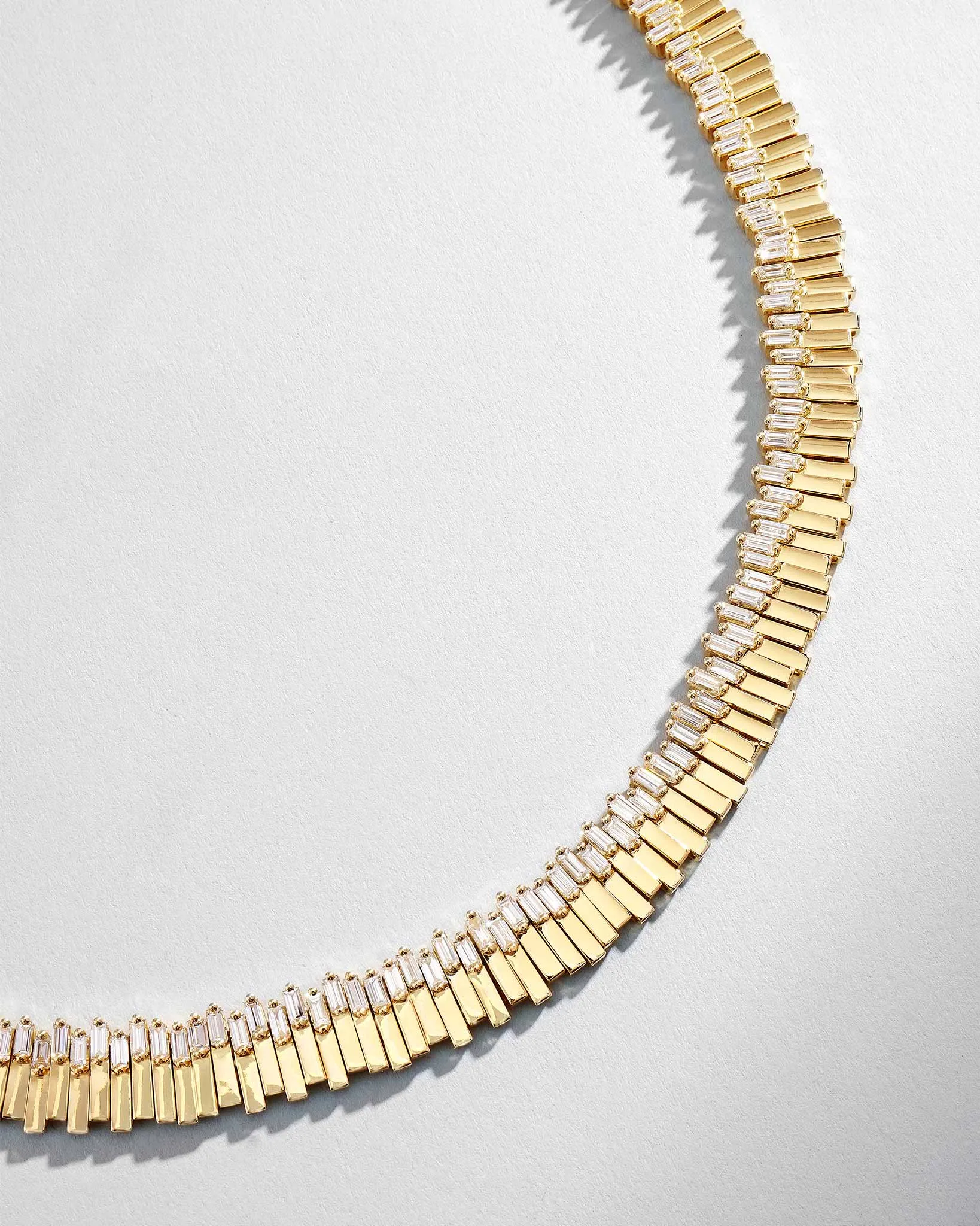 Golden Midi Stacker Diamond Tennis Necklace