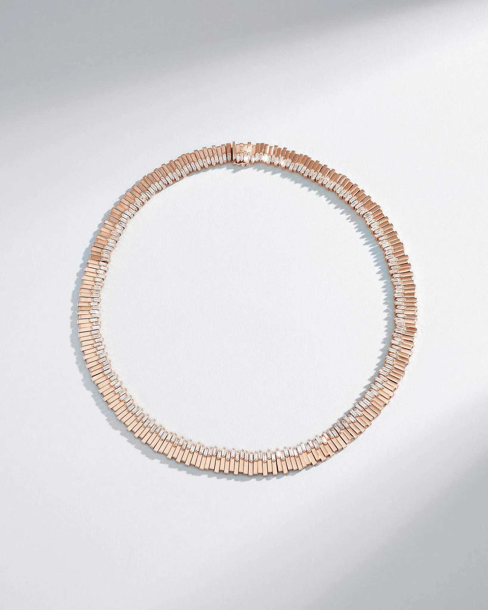 Golden Midi Stacker Diamond Tennis Necklace