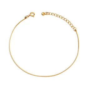 Golden Serpent Chain Bracelet with Customized Minimalist Design